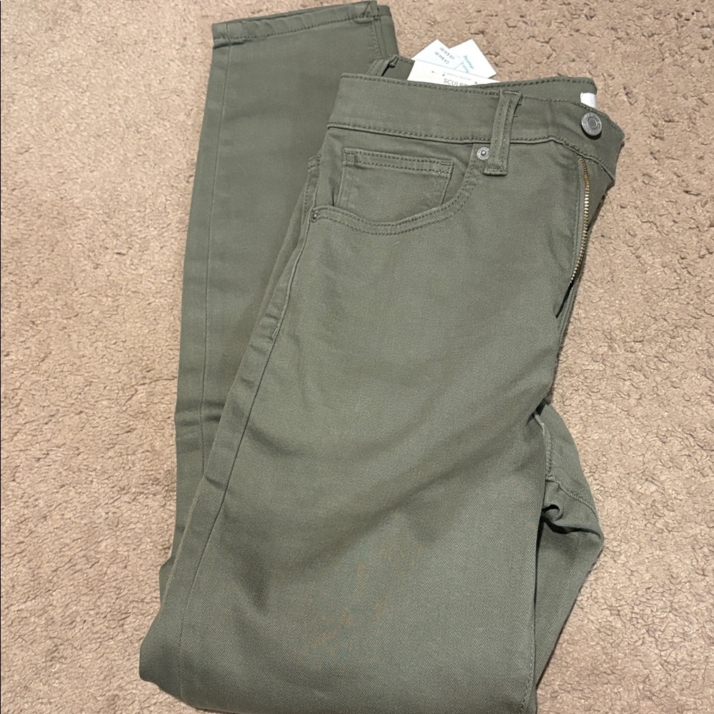 Maurices Sculpt High Rise Olive Trousers